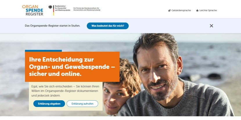 Das neue Organspende-Register ist online. Ganz einfach eine Entscheidung treffen!